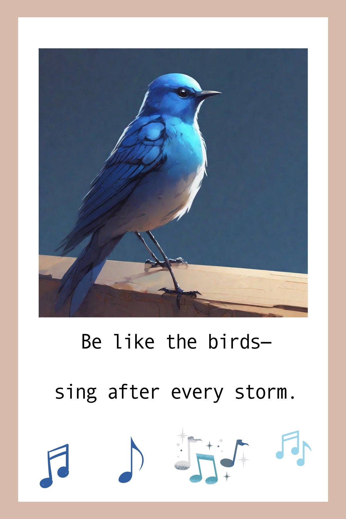 Bird Magnet 4”x6” / Inspirational Magnet / Peacock Magnet