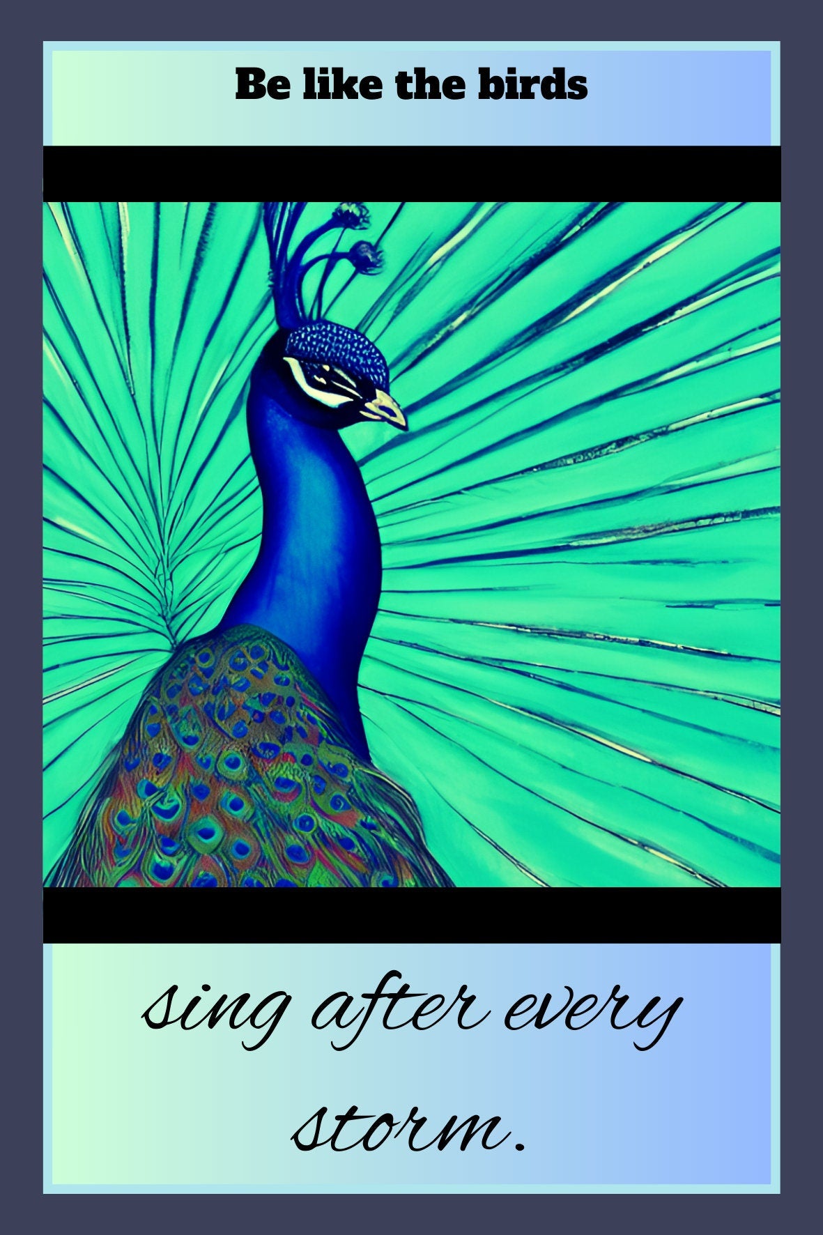 Bird Magnet 4”x6” / Inspirational Magnet / Peacock Magnet