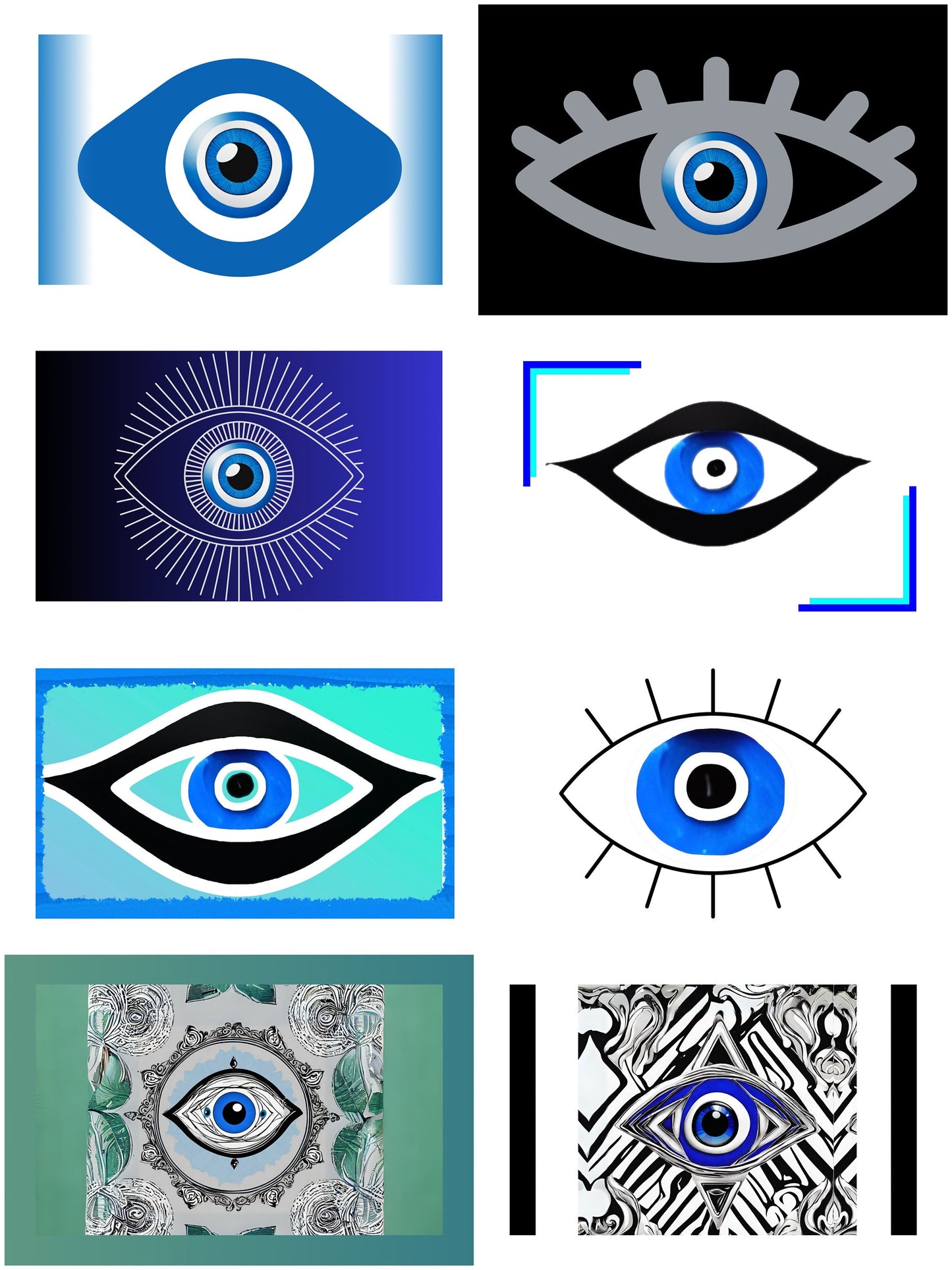 Evil Eye - Protection Symbol - Magnets 3”x2”