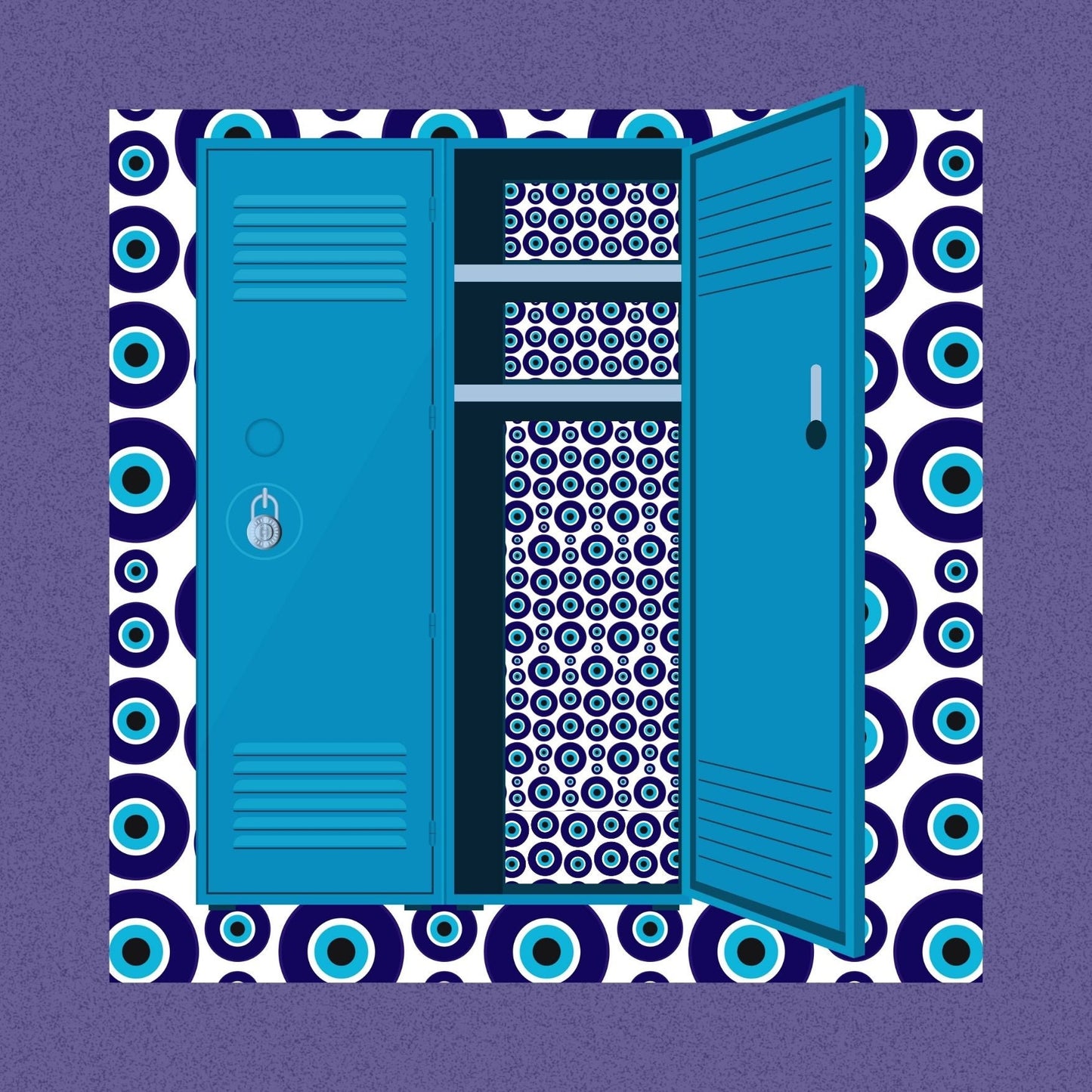 Magnetic Locker Wallpaper - Evil Eye Protection Collection - 8 panels & 16 panels