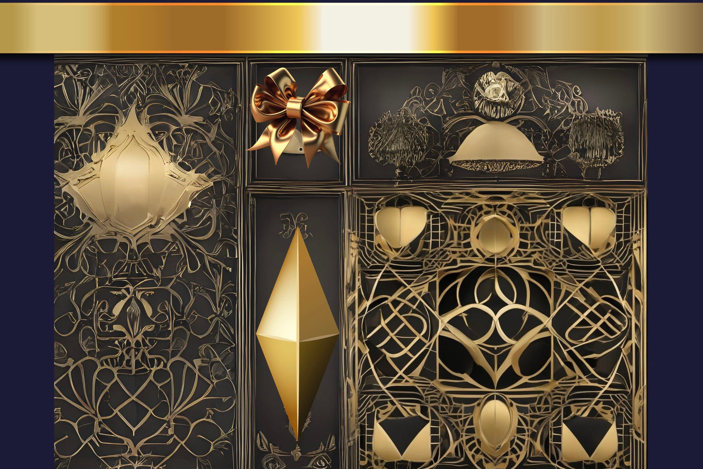 Magnetic Locker Wallpaper - Black  Opulence Collection - 4x6 inch panels offered in 16 and 32 packs