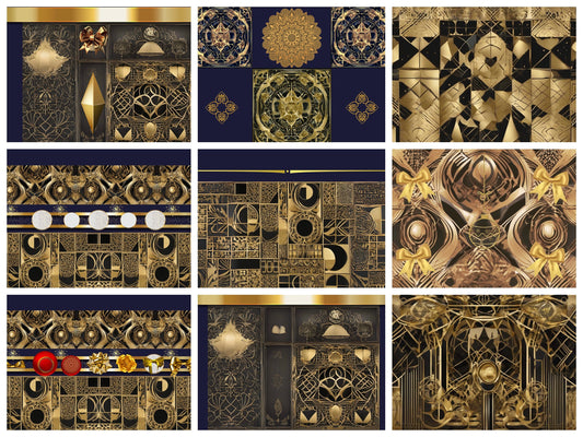 Magnetic Locker Wallpaper - Black  Opulence Collection - 4x6 inch panels offered in 16 and 32 packs