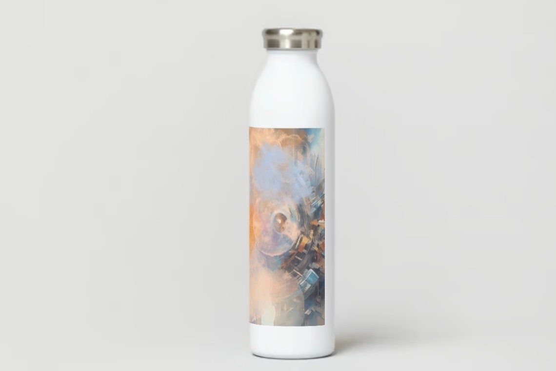 Watercolor Printed Water Bottle 20oz