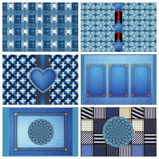 Magnetic Locker Wallpaper - 2024 Boho & Denim Collection - 4 or 6 Sheets