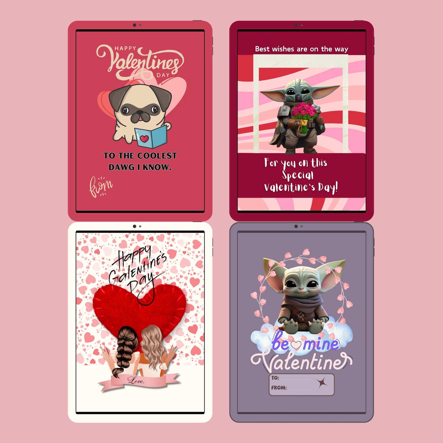 Valentine Cards with Envelopes - 20 PK or 40 PK  Valentine's Day Cards for Adults 4 x 6 Inches Blank Valentine Cards