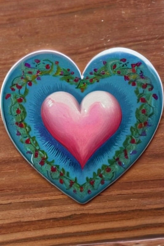 8pcs Heart Design Magnet Set