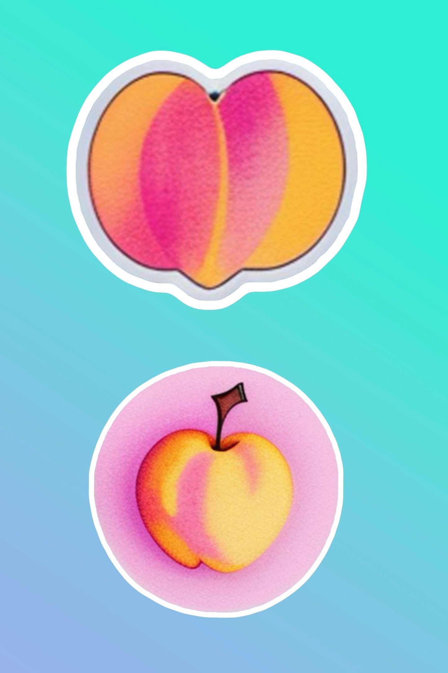 Peach Fuzz Stickers - 9pcs