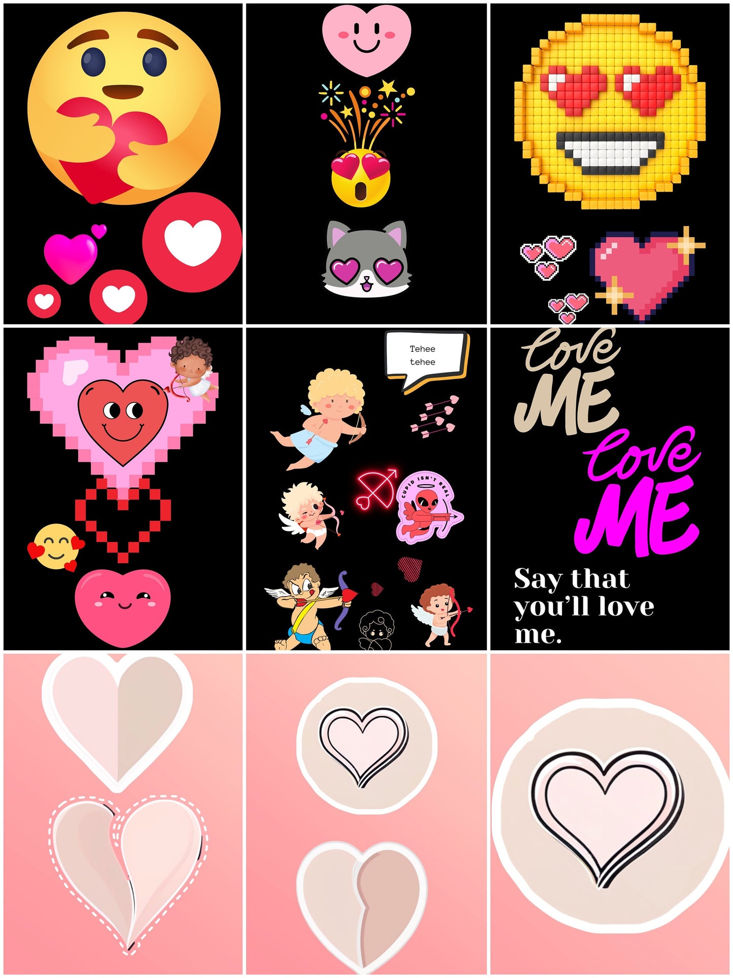 Love You Stickers (set)