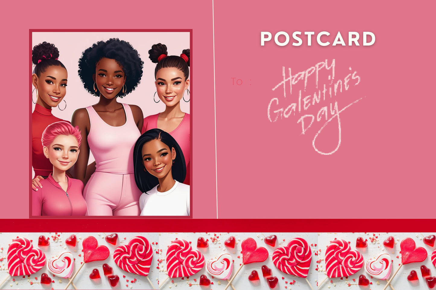 Galentines Day 4 Card Set