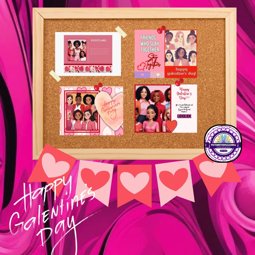 Galentines Day 4 Card Set