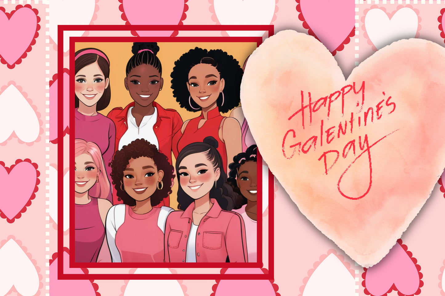 Galentines Day 4 Card Set