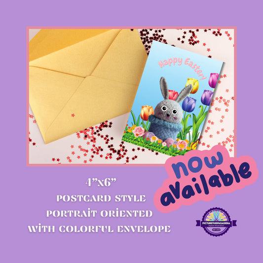 Unique Bunny Easter Cards / 4”x6” Postcard Style / Individual and Set