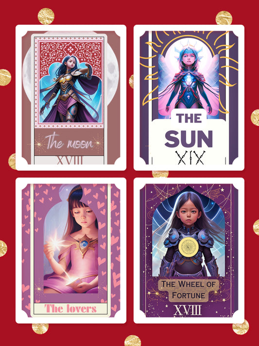 Tarot for kids - Collecting Stickers - 4pc