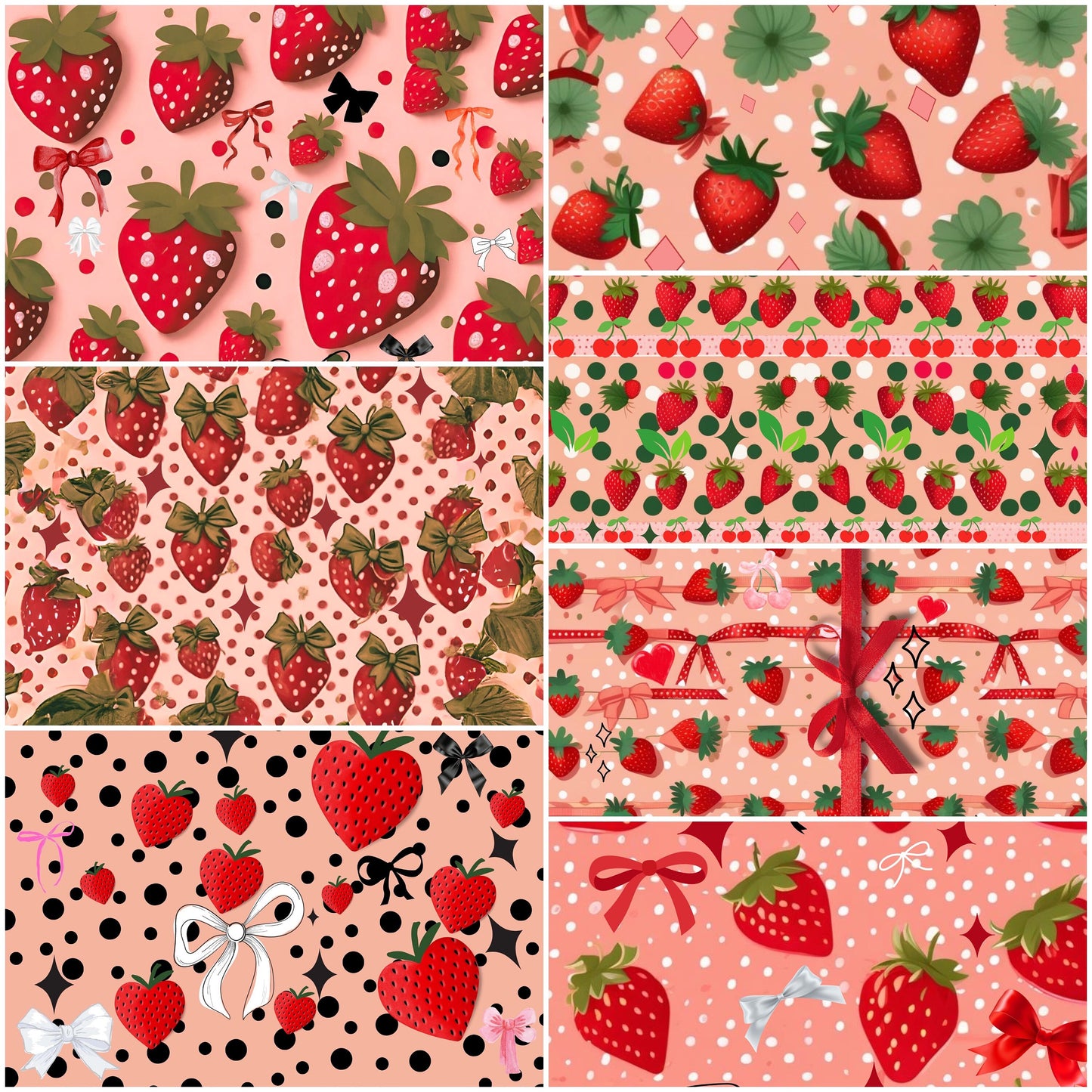 Magnetic Locker Wallpaper - Berries Gone Wild Collection - Strawberry wallpaper