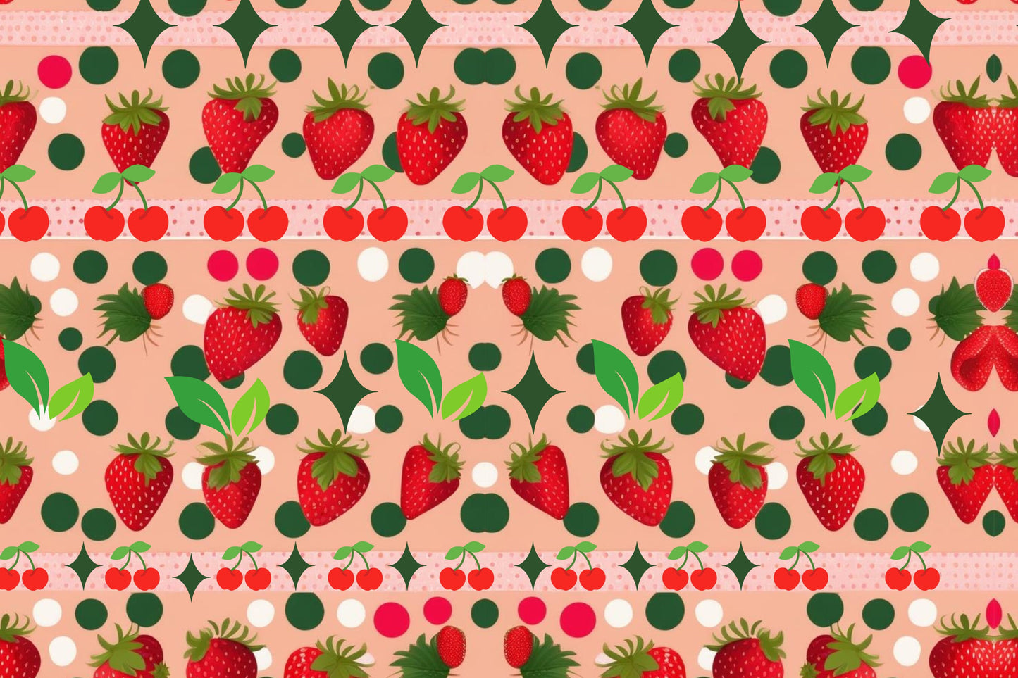 Magnetic Locker Wallpaper - Berries Gone Wild Collection - Strawberry wallpaper