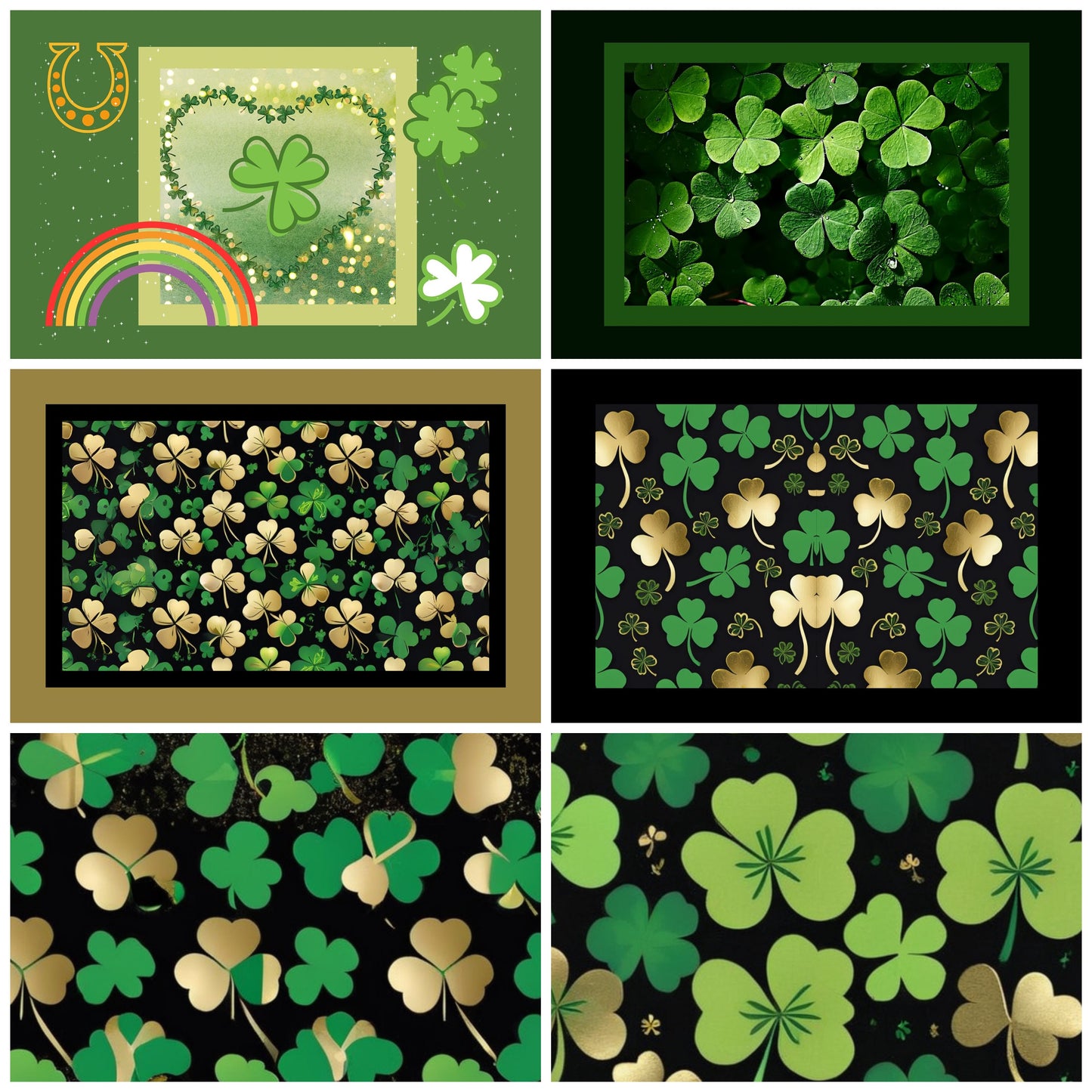 Shamrock Sticker Set of 6, Shamrock Decal, Water Resistant Stickers