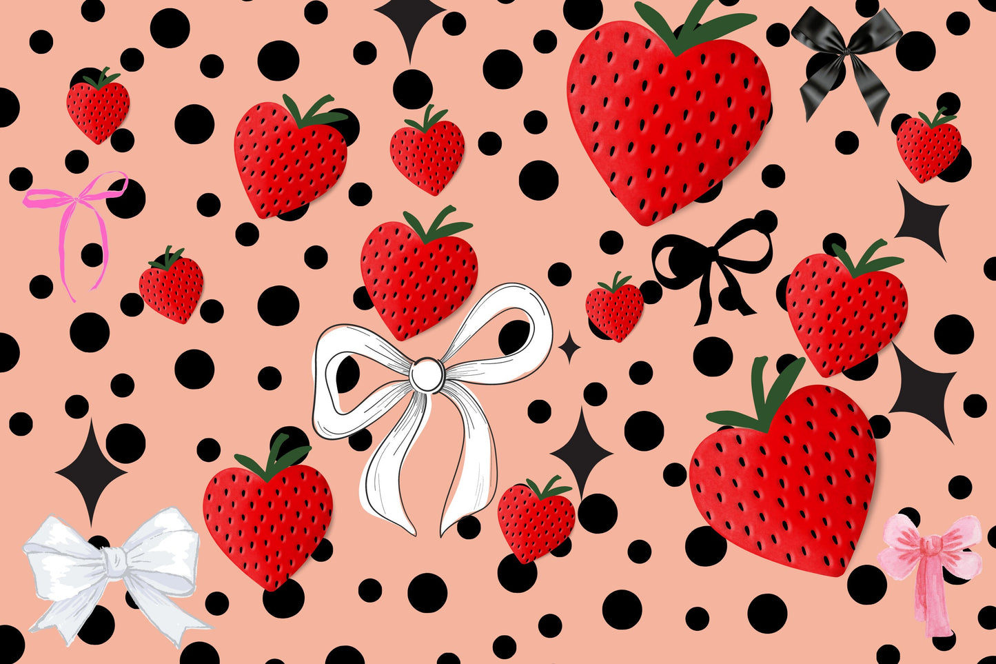 Magnetic Locker Wallpaper - Berries Gone Wild Collection - Strawberry wallpaper