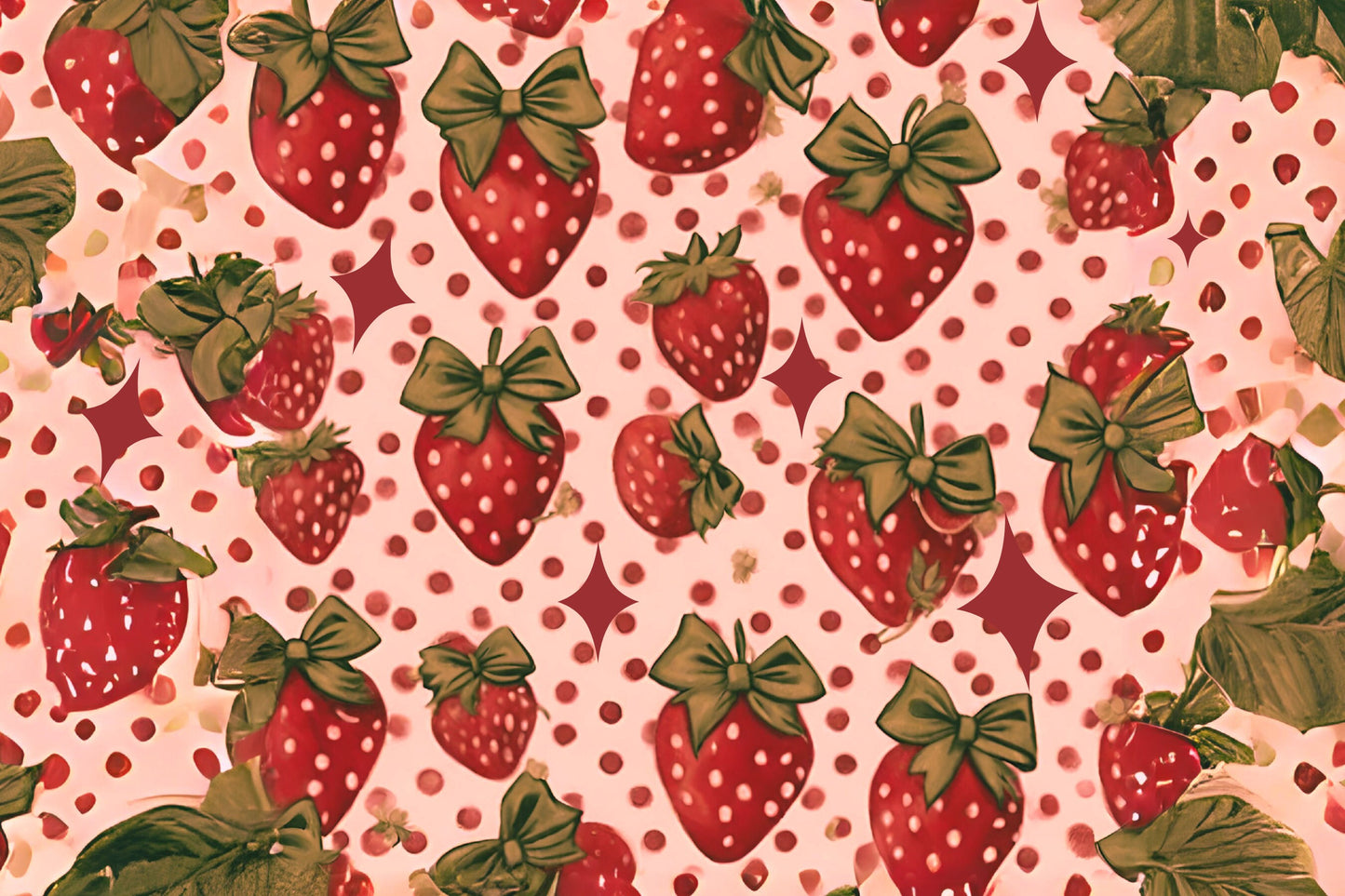 Magnetic Locker Wallpaper - Berries Gone Wild Collection - Strawberry wallpaper