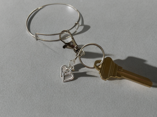 Heart Wristlet Keychain: Bracelet Keyring, Car Accessory