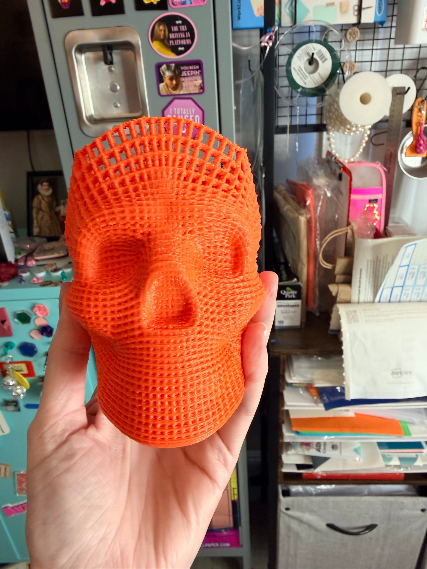 Skull Pen Holder / Desktop Pen Holder / Skull Pencil Holder - Desk Organizer, Bathroom Organizer - Multiple Color Options