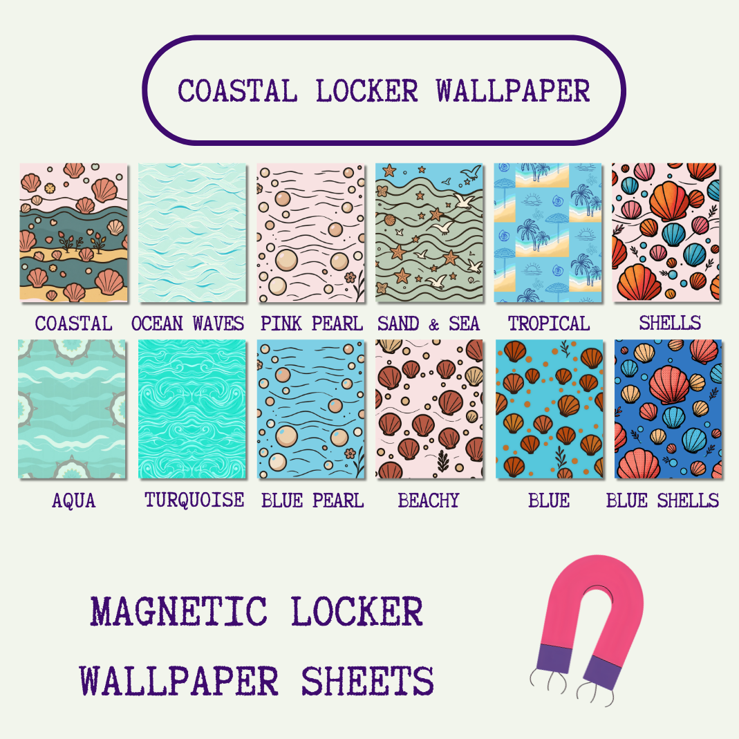 Magnetic Locker Wallpaper - Coastal