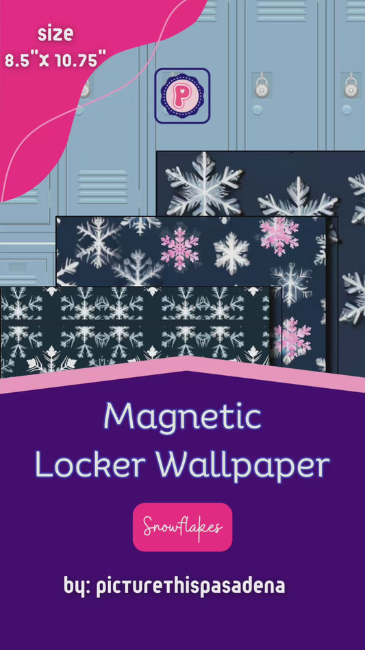 Magnetic Locker Wallpaper - Snowflakes