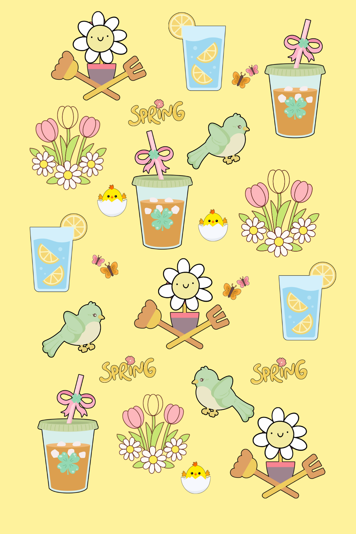 Spring Fridge Magnet Set