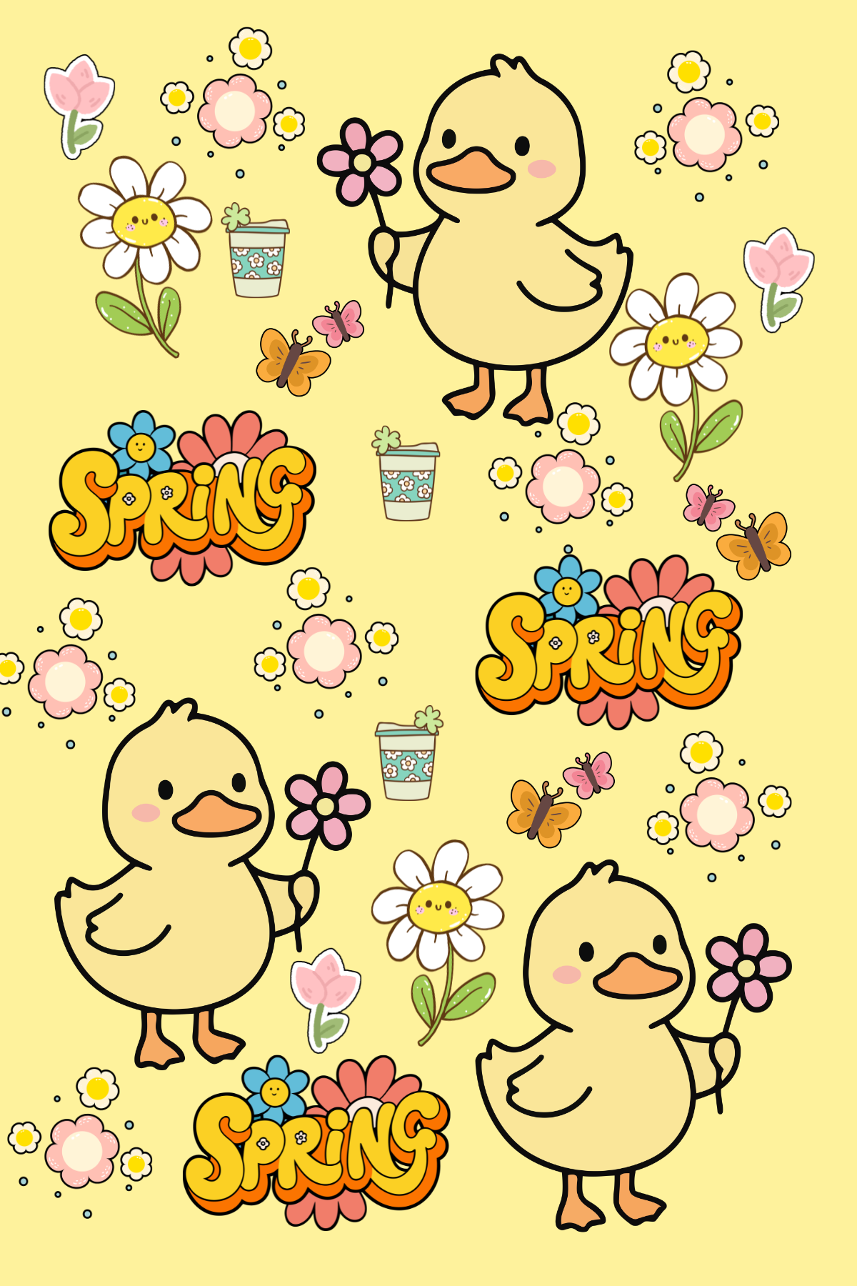 Spring Fridge Magnet Set